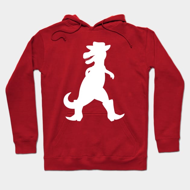 Cowboy T-Rex (white) Hoodie by schlag.art